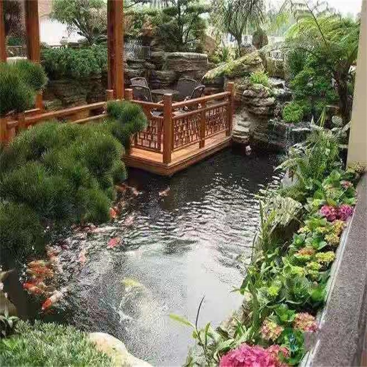 沈北别墅庭院景观设计鱼池